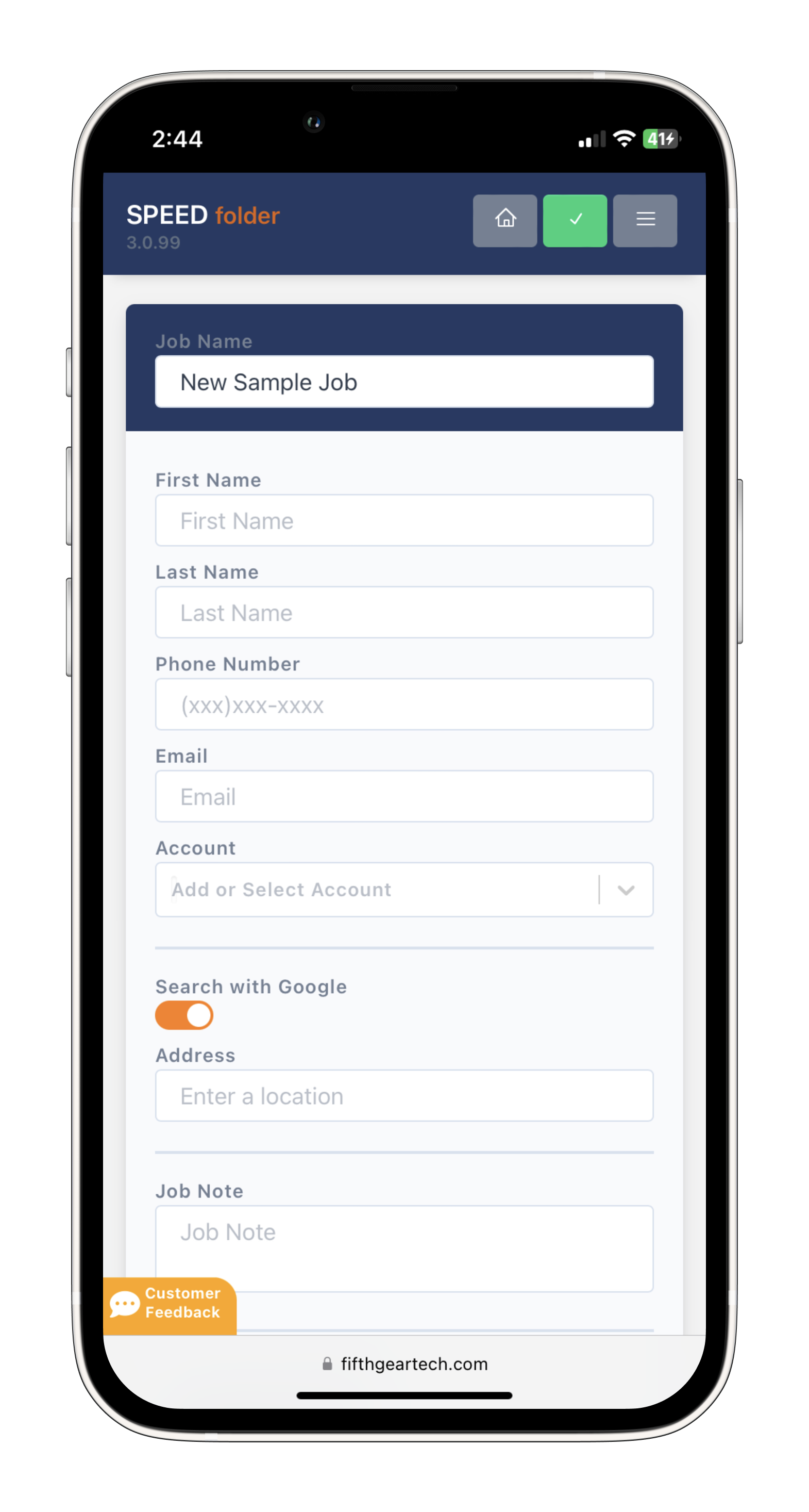Landing Page - SpeedFolder